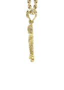 10K Yellow Gold Chain & Cz Snowboarder Pendant | Appx. 15.9 Grams