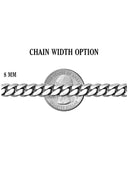 White Gold Plated Iced Out Square Cluster Tennis Chain