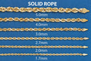 14K Gold Bracelet Solid Rope For Women