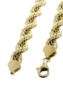 Gold Chain - Womens Solid Rope Chain 10K Gold