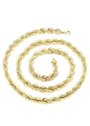 Gold Chain - Womens Solid Rope Chain 10K Gold
