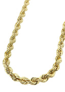 Gold Chain - Womens Solid Rope Chain 10K Gold