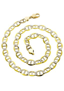 Gold Chain - Womens Diamond Cut Mariner Chain 10K/14K Gold
