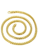 Gold Chain - Womens Solid Franco Chain 10K/14K Yellow Gold