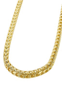 Gold Chain - Womens Solid Franco Chain 10K/14K Yellow Gold