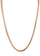 14K Rose Gold Chain - Mens Solid Franco Chain