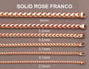 14K Rose Gold Bracelet Solid Franco