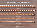 14K Rose Gold Bracelet Solid Franco For Women