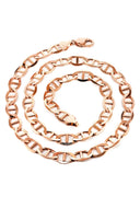 Womens 14K Rose Gold Chain - Solid Mariner Chain
