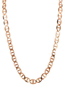 Womens 14K Rose Gold Chain - Solid Mariner Chain