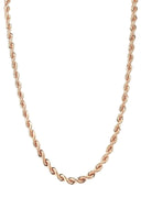 14K Rose Gold Chain - Solid Rope Chain