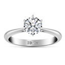 Round Diamond Solitaire Engagement Ring Alexa 14K White Gold