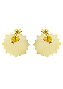 Sun 10K Yellow Gold Studs | Appx. Diameter 0.75 Inches