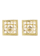 CZ 10K Yellow Gold Studs | Appx. Diameter 0.4 Inches