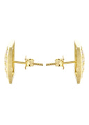 CZ 10K Yellow Gold Studs | Appx. Diameter 0.4 Inches