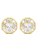 Cz 10K Yellow Gold Studs | Appx. Diameter 0.5 Inches