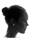 Cz 10K Yellow Gold Studs | Appx. Diameter 0.5 Inches