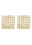 Cz 10K Yellow Gold Studs | Appx. Diameter 0.5 Inches