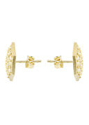 Cz 10K Yellow Gold Studs | Appx. Diameter 0.5 Inches