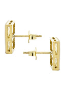 Cz 10K Yellow Gold Studs | Appx. Diameter 0.3 Inches