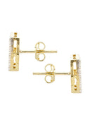 Cz 10K Yellow Gold Studs | Appx. Diameter 0.1 Inches