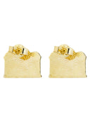 Last Supper 10K Yellow Gold Studs | Appx. Diameter 0.5 Inches