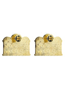 Last Supper 10K Yellow Gold Studs | Appx. Diameter 0.75 Inches