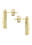 Jesus Head 10K Yellow Gold Earrings | Appx 1/2 Inches Wide