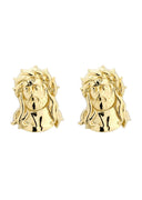 Jesus Head 10K Yellow Gold Earrings | Appx 1/4 Inches Wide