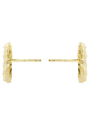 Jesus 10K Yellow Gold Studs | Appx. Diameter 0.5 Inches