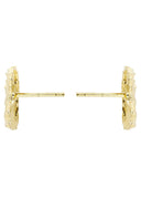 Jesus Head 10K Yellow Gold Earrings | Appx 1/4 Inches Wide