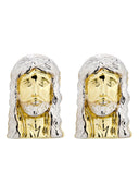 Jesus 10K Yellow Gold Studs | Appx. Diameter 0.5 Inches