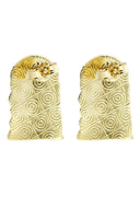 Jesus 10K Yellow Gold Studs | Appx. Diameter 0.5 Inches