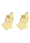 Praying Hands 10K Yellow Gold Studs | Appx. Diameter 1 Inch