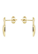 Praying Hands 10K Yellow Gold Earrings | Appx 1 Inch Wide