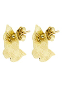 Praying Hands 10K Yellow Gold Earrings | Appx 5/8 Inches Wide