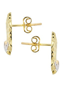 Praying Hands 10K Yellow Gold Earrings | Appx 5/8 Inches Wide
