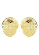 Lion Head 10K Yellow Gold Earrings | Appx 1 Inch Wide