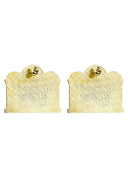 Last Supper 10K Yellow Gold Studs | Appx. Diameter 1.4 Inches
