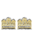 Last Supper 10K Yellow Gold Studs | Appx. Diameter 1.4 Inches