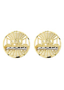 Last Supper 10K Yellow Gold Studs | Appx. Diameter 0.75 Inches