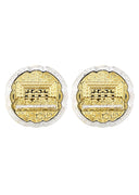 Last Supper 10K Yellow Gold Studs | Appx. Diameter 1.1 Inches