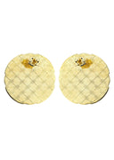 Last Supper 10K Yellow Gold Studs | Appx. Diameter 1.1 Inches