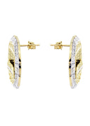 Last Supper 10K Yellow Gold Studs | Appx. Diameter 1.1 Inches