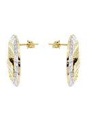 Last Supper 10K Yellow Gold Earrings | Appx 1.1 Inches Wide