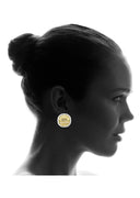 Last Supper 10K Yellow Gold Studs | Appx. Diameter 1.1 Inches