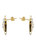 Jesus 10K Yellow Gold Studs | Appx. Diameter 0.75 Inches