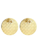 Jesus 10K Yellow Gold Studs | Appx. Diameter 0.75 Inches