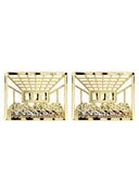 Last Supper 10K Yellow Gold Studs | Appx. Diameter 0.75 Inches