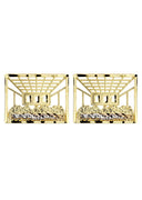 Last Supper 10K Yellow Gold Earrings | Appx 3/4 Inches Wide